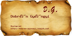 Dobrán Gyöngyi névjegykártya