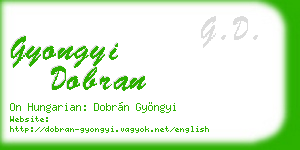 gyongyi dobran business card